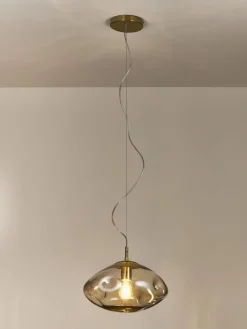 Lámparas De Techo|Lámparas De Techo></noscript>Westwing Collection Lámpara de techo de vidrio Amora Beige, dorado