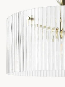 Lámparas De Techo|Lámparas De Techo></noscript>Westwing Collection Lámpara de techo de vidrio acanalado Emmi Dorado, transparente