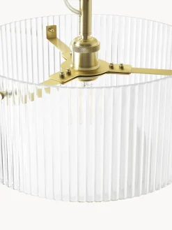 Lámparas De Techo|Lámparas De Techo></noscript>Westwing Collection Lámpara de techo de vidrio acanalado Emmi Dorado, transparente