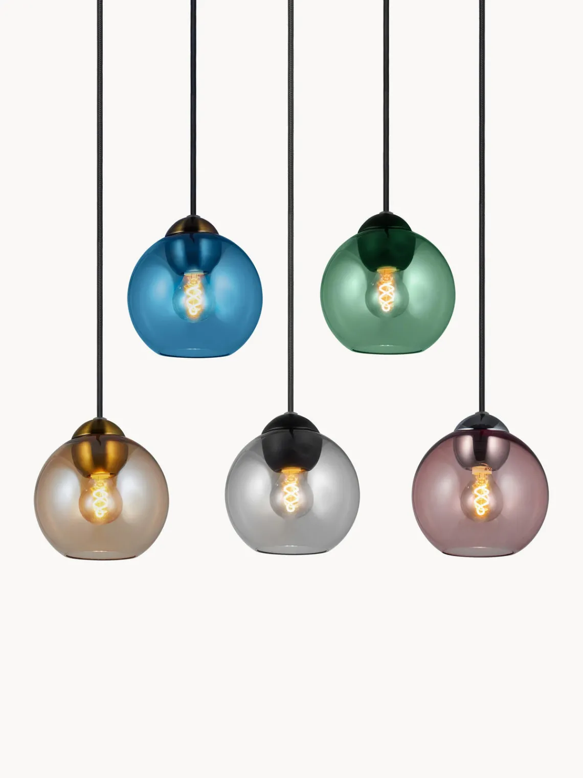 Lámparas De Techo|Lámparas De Techo>Halo Design Lámpara de techo de vidrio Bubbles, tamaños diferentes Azul, dorado con efecto envejecido