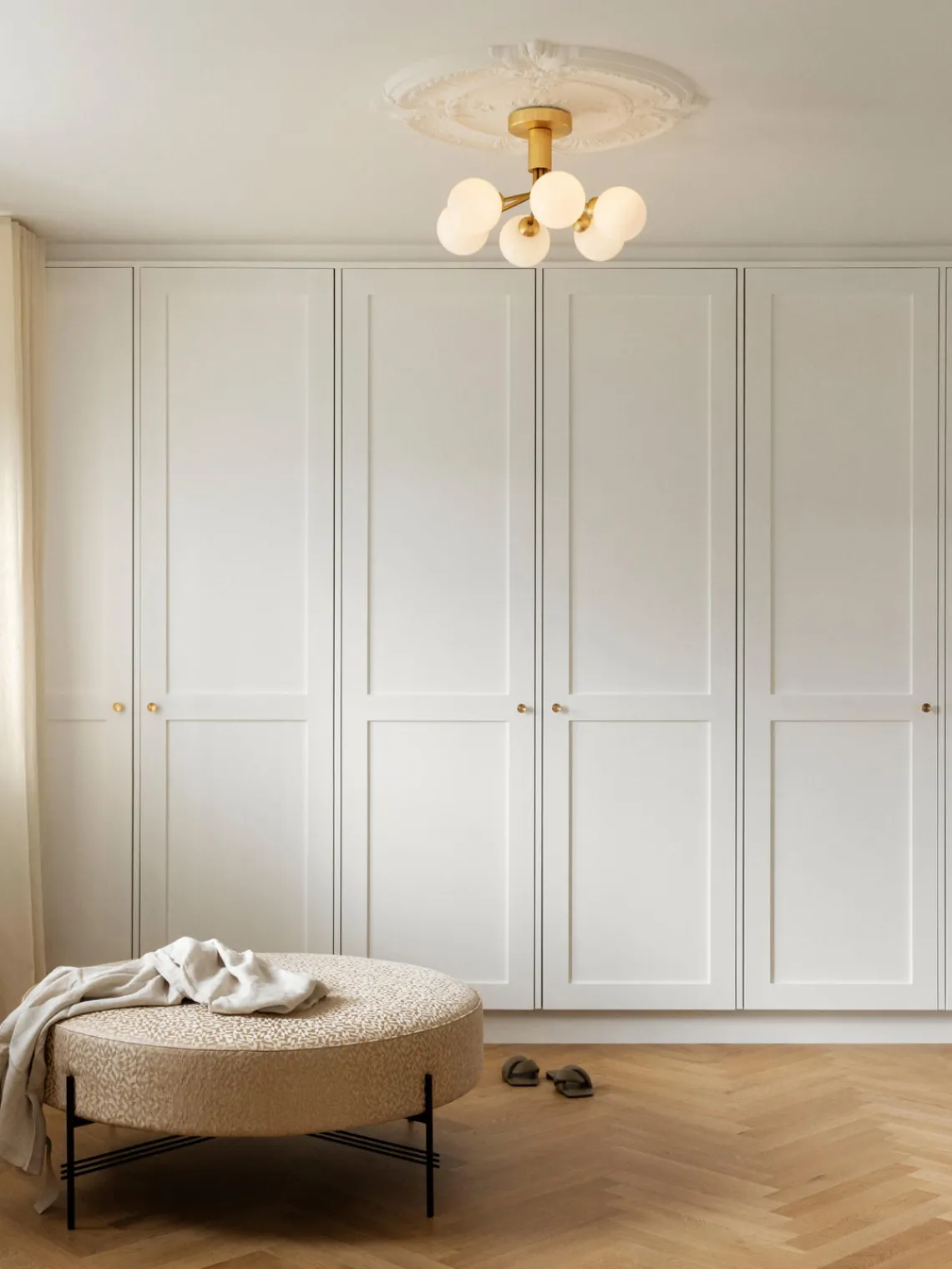 Plafones|Lámparas De Techo>Nuura Lámpara de techo de vidrio Apiales Dorado, blanco