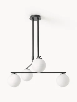 Lámparas De Techo|Lámparas De Techo></noscript>Westwing Collection Lámpara de techo de vidrio opalino Atlanta Blanco, negro