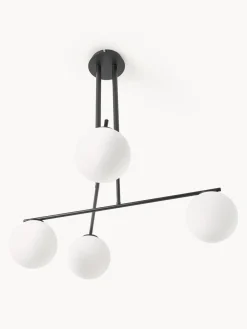 Lámparas De Techo|Lámparas De Techo></noscript>Westwing Collection Lámpara de techo de vidrio opalino Atlanta Blanco, negro