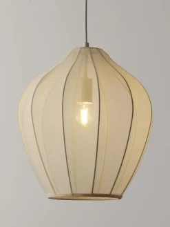 Lámparas De Techo|Lámparas De Techo></noscript>Westwing Collection Lámpara de techo en tejido malla Beau Beige claro