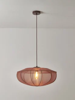 Lámparas De Techo|Lámparas De Techo></noscript>Westwing Collection Lámpara de techo en tejido malla Beau Turrón