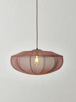 Lámparas De Techo|Lámparas De Techo></noscript>Westwing Collection Lámpara de techo en tejido malla Beau Turrón