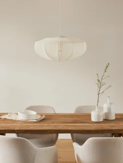 Lámparas De Techo|Lámparas De Techo></noscript>Westwing Collection Lámpara de techo en tejido malla Beau Beige claro