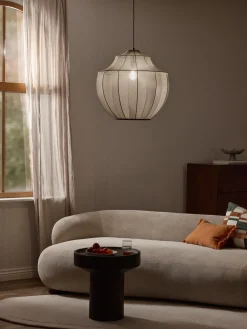 Lámparas De Techo|Lámparas De Techo>Westwing Collection Lámpara de techo en tejido malla Beau Gris