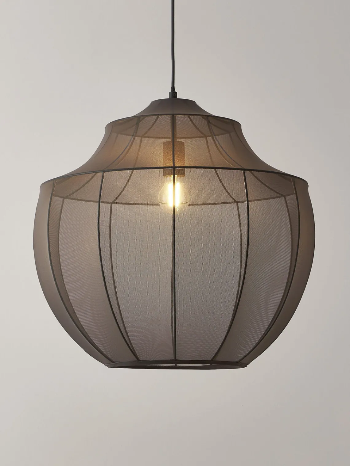 Lámparas De Techo|Lámparas De Techo>Westwing Collection Lámpara de techo en tejido malla Beau Gris