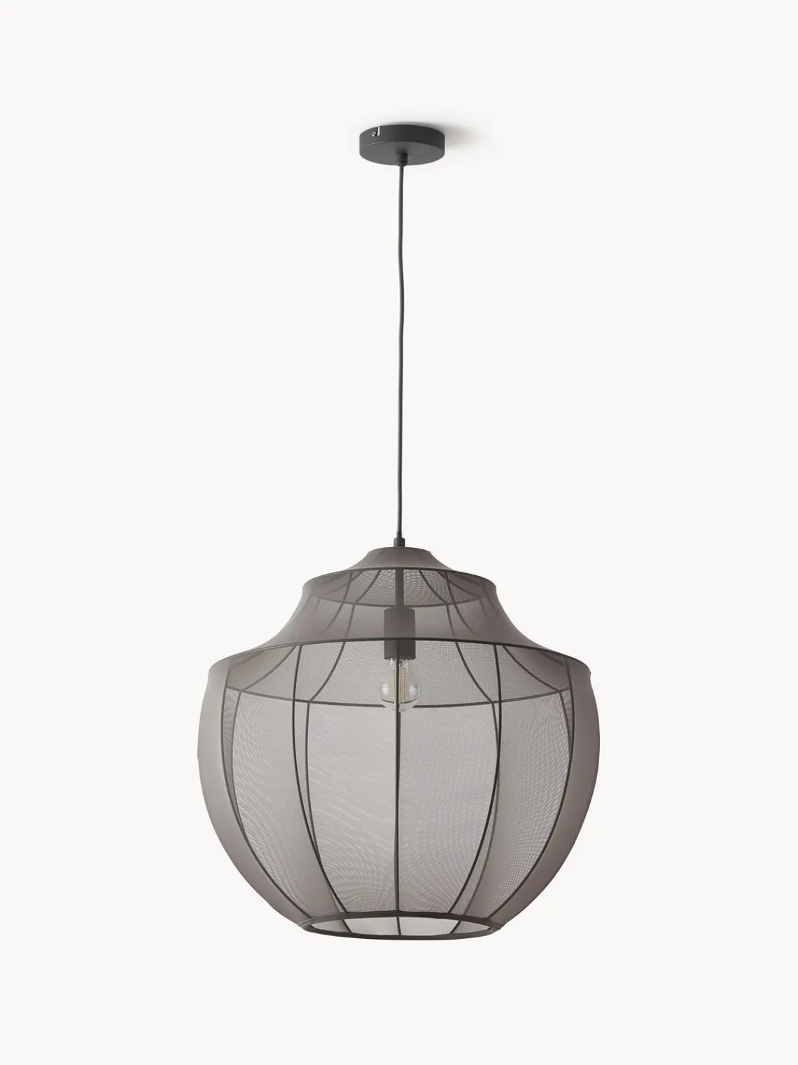 Lámparas De Techo|Lámparas De Techo>Westwing Collection Lámpara de techo en tejido malla Beau Gris