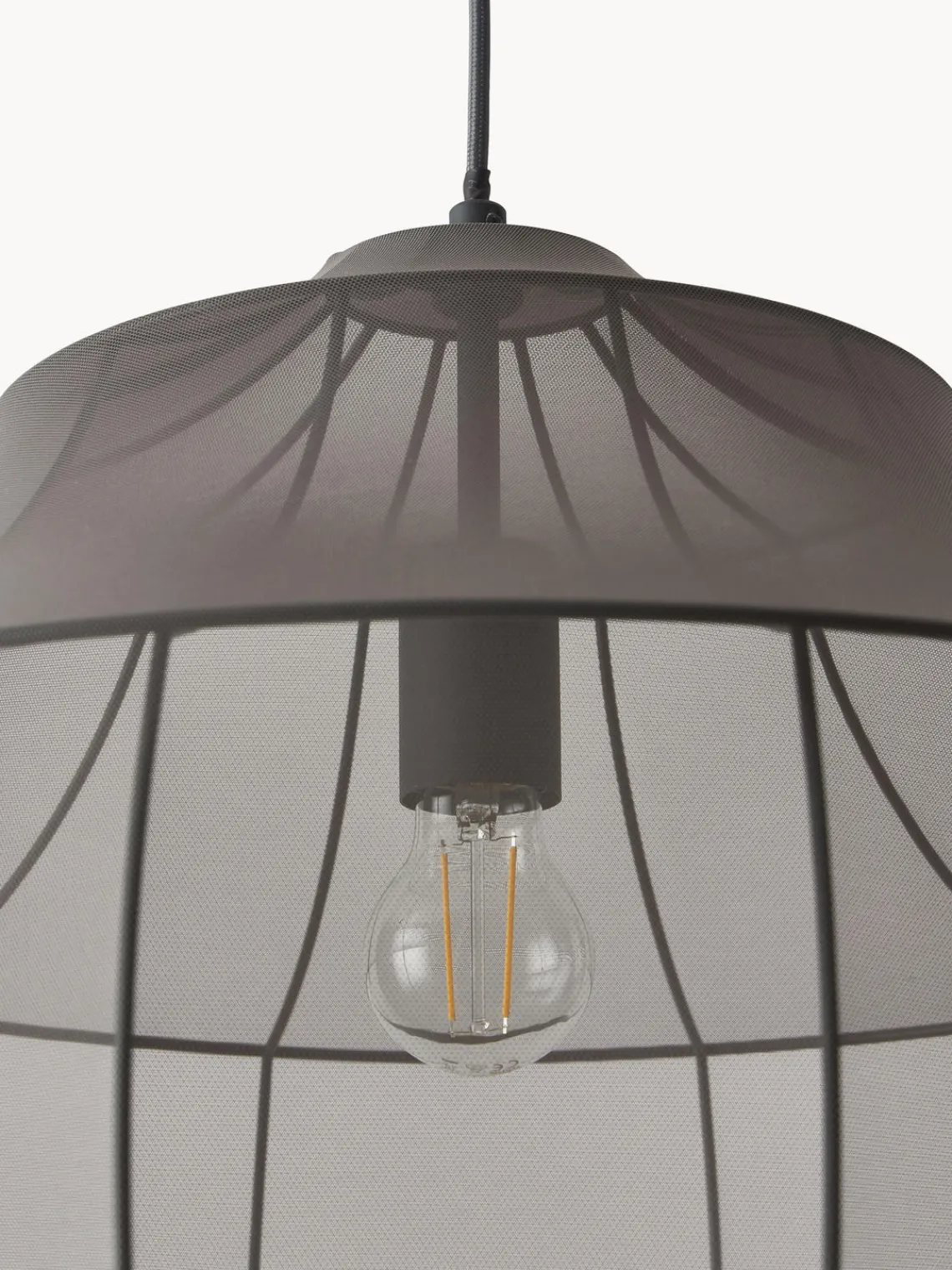 Lámparas De Techo|Lámparas De Techo>Westwing Collection Lámpara de techo en tejido malla Beau Gris