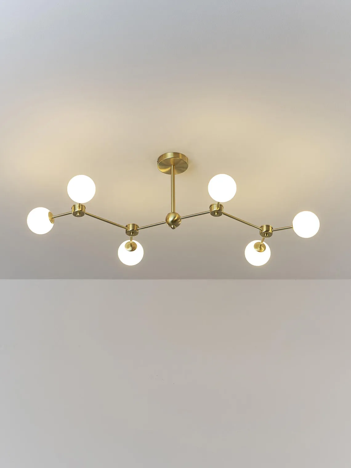 Plafones|Lámparas De Techo>Westwing Collection Lámpara de techo grande Aurelia Blanco, dorado