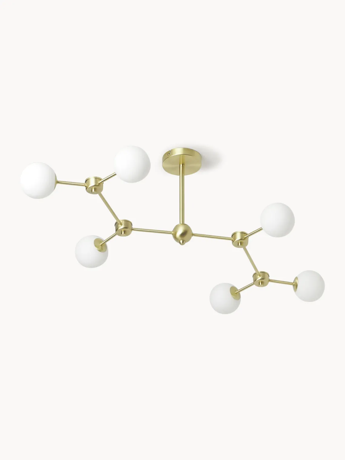 Plafones|Lámparas De Techo>Westwing Collection Lámpara de techo grande Aurelia Blanco, dorado