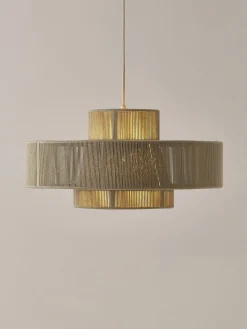 Lámparas De Techo|Lámparas De Techo></noscript>Westwing Collection Lámpara de techo grande de lino Lace Beige