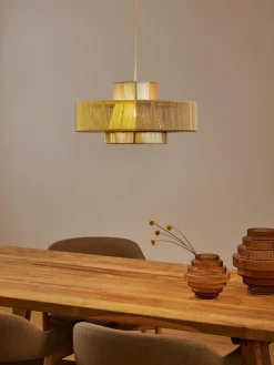 Lámparas De Techo|Lámparas De Techo>Westwing Collection Lámpara de techo grande de lino Lace Multicolor