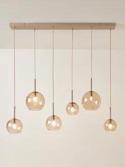 Lámparas De Techo|Lámparas De Techo></noscript>Westwing Collection Lámpara de techo grande esferas de vidrio Raquel Beige transparente