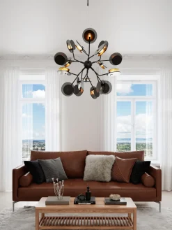 Lámparas De Techo>By Rydéns Lámpara de techo grande LED Turno, con discos difusores