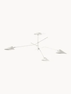 Plafones|Lámparas De Techo>Westwing Collection Lámpara de techo grande Neron Blanco crema, plateado