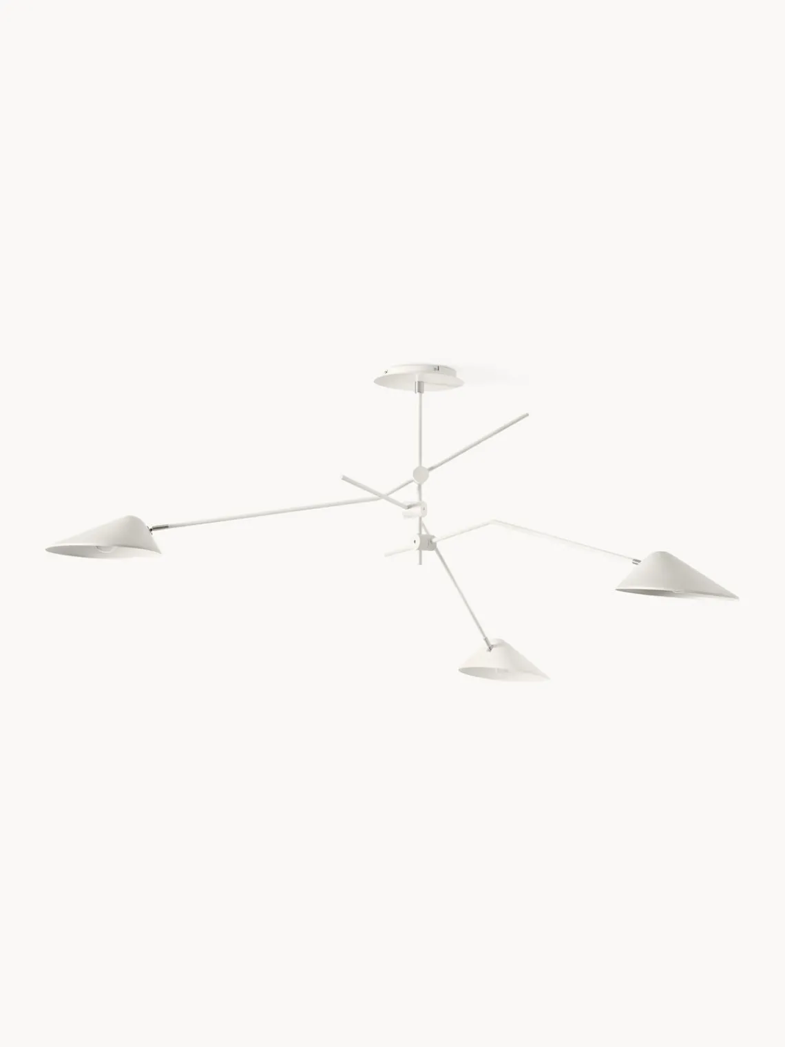 Plafones|Lámparas De Techo>Westwing Collection Lámpara de techo grande Neron Blanco crema, plateado