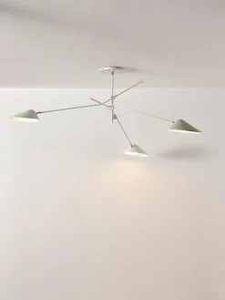 Plafones|Lámparas De Techo>Westwing Collection Lámpara de techo grande Neron Blanco crema, plateado