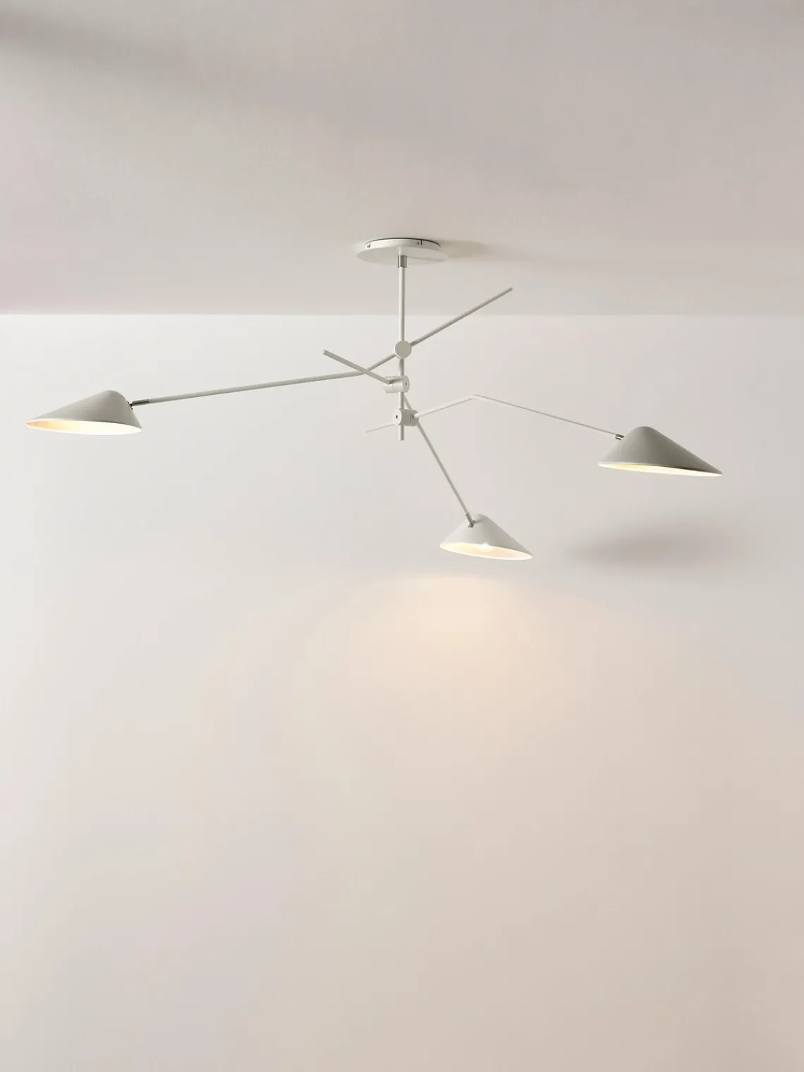 Plafones|Lámparas De Techo>Westwing Collection Lámpara de techo grande Neron Blanco crema, plateado