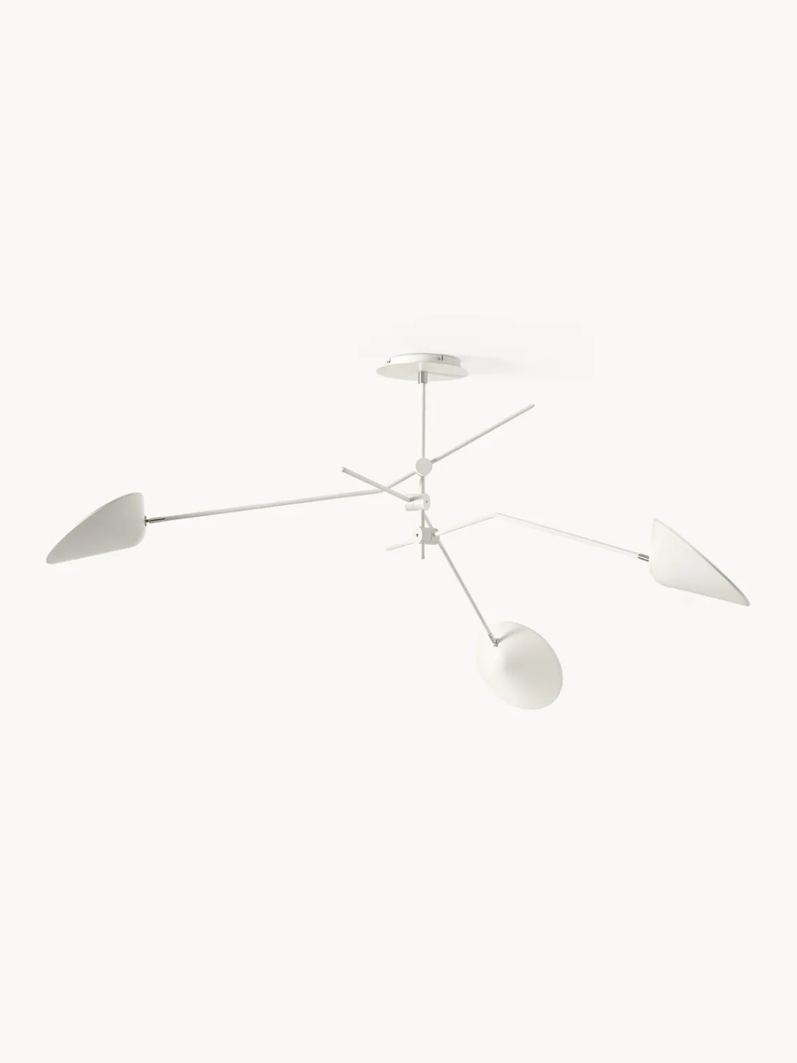 Plafones|Lámparas De Techo>Westwing Collection Lámpara de techo grande Neron Blanco crema, plateado