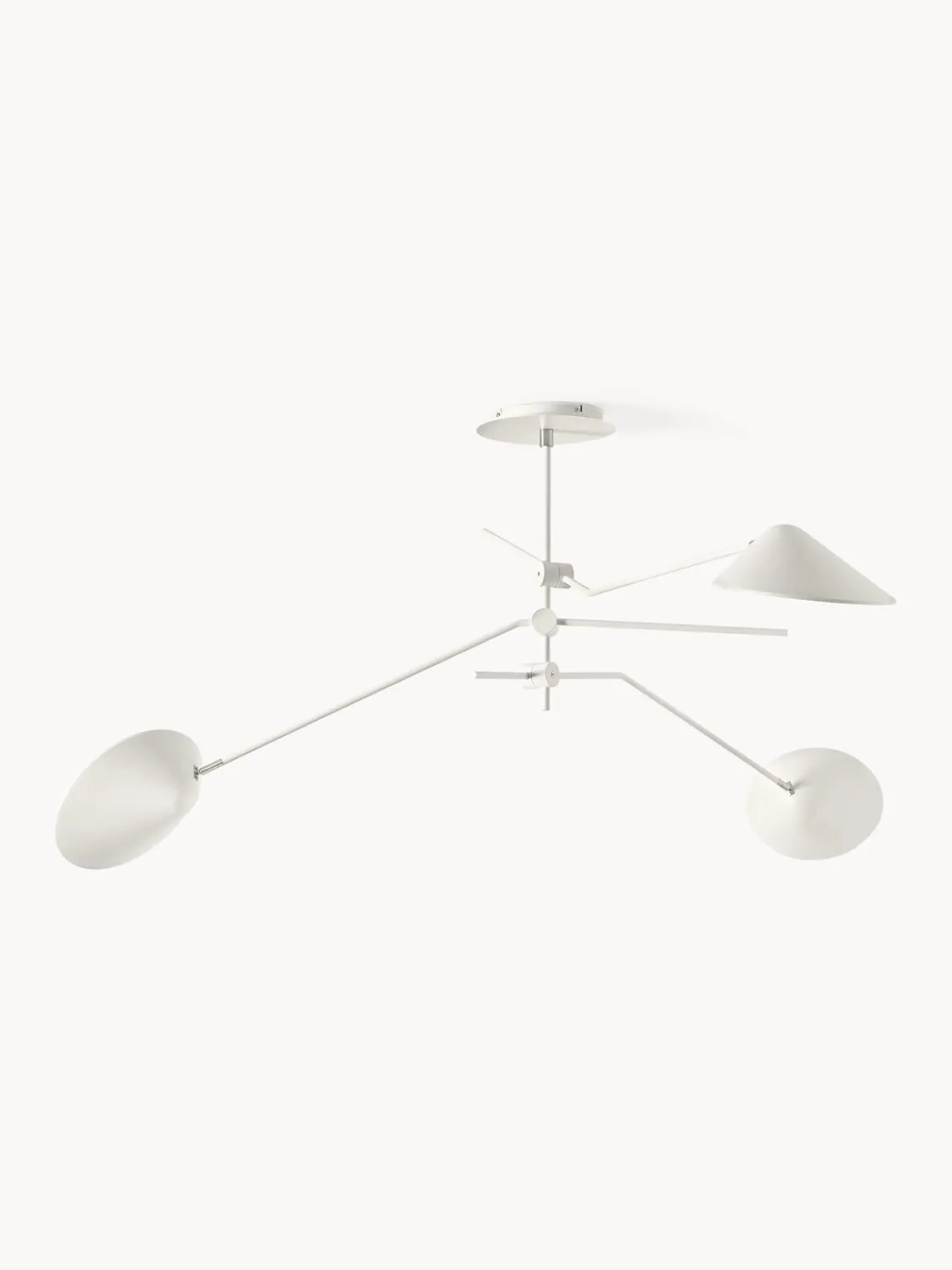 Plafones|Lámparas De Techo>Westwing Collection Lámpara de techo grande Neron Blanco crema, plateado