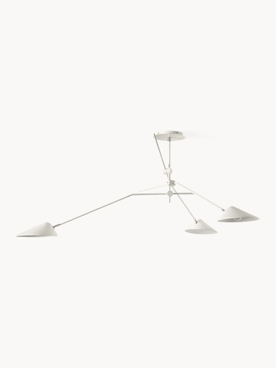 Plafones|Lámparas De Techo>Westwing Collection Lámpara de techo grande Neron Blanco crema, plateado