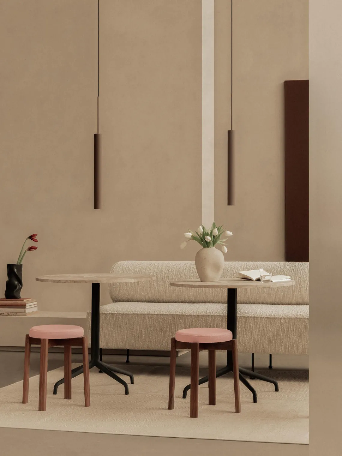 Hot Lámpara de techo pequeña con superficie acanalada Tubulaire, 48 cm Lámparas De Techo|Lámparas De Techo