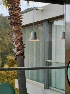 Lámparas De Techo|Lámparas De Techo>Verpan Lámpara de techo pequeña de diseño Verner Panton Pantop Gris claro brillante