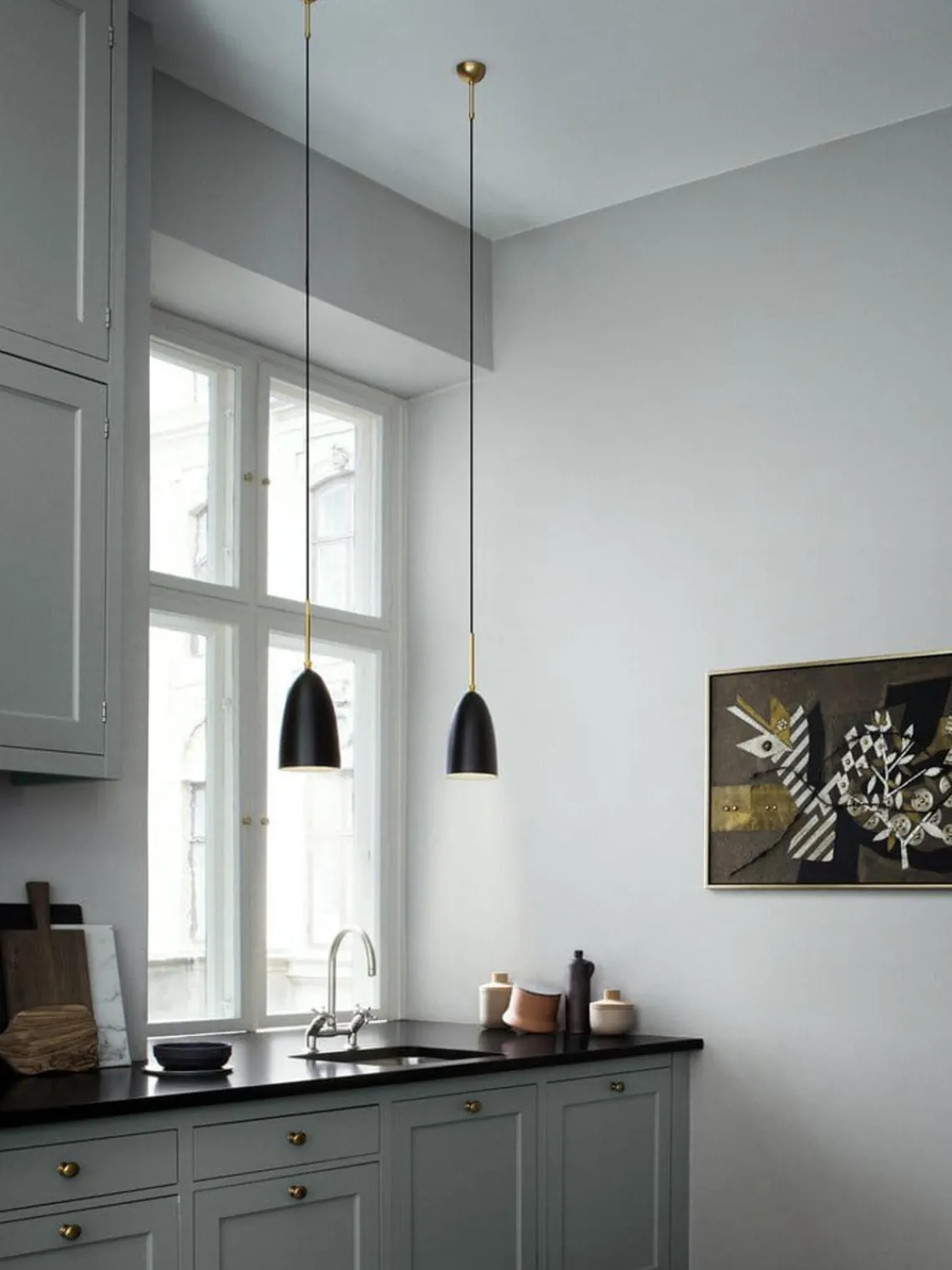 Lámparas De Techo|Lámparas De Techo>GUBI Lámpara de techo pequeña Gräshoppa Negro mate