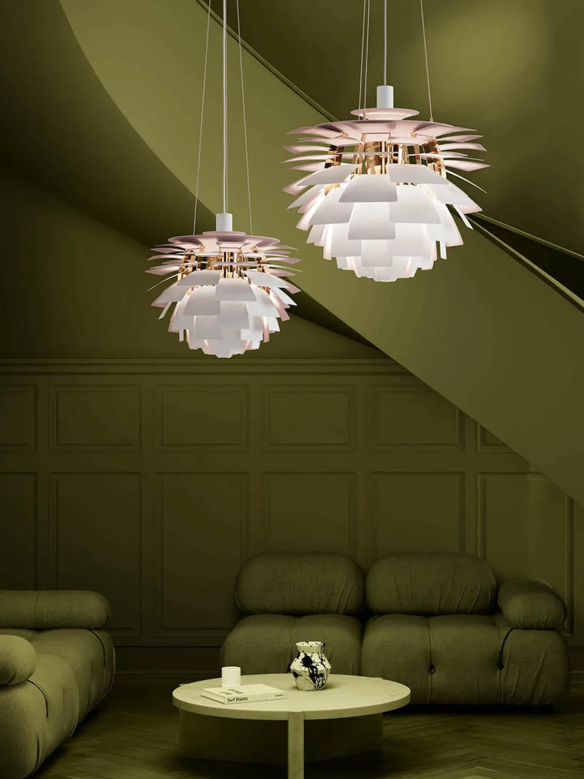 Lámparas De Techo|Lámparas De Techo>Louis Poulsen Lámpara de techo PH Artichoke Anniversary Edition Blanco, rosa claro, dorado