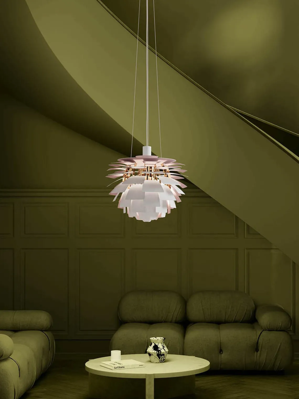 Lámparas De Techo|Lámparas De Techo>Louis Poulsen Lámpara de techo PH Artichoke Anniversary Edition Blanco, rosa claro, dorado