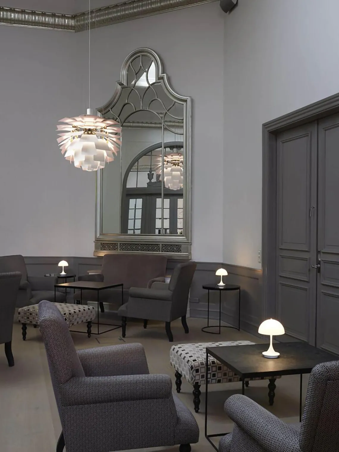 Lámparas De Techo|Lámparas De Techo>Louis Poulsen Lámpara de techo PH Artichoke Anniversary Edition Blanco, rosa claro, dorado