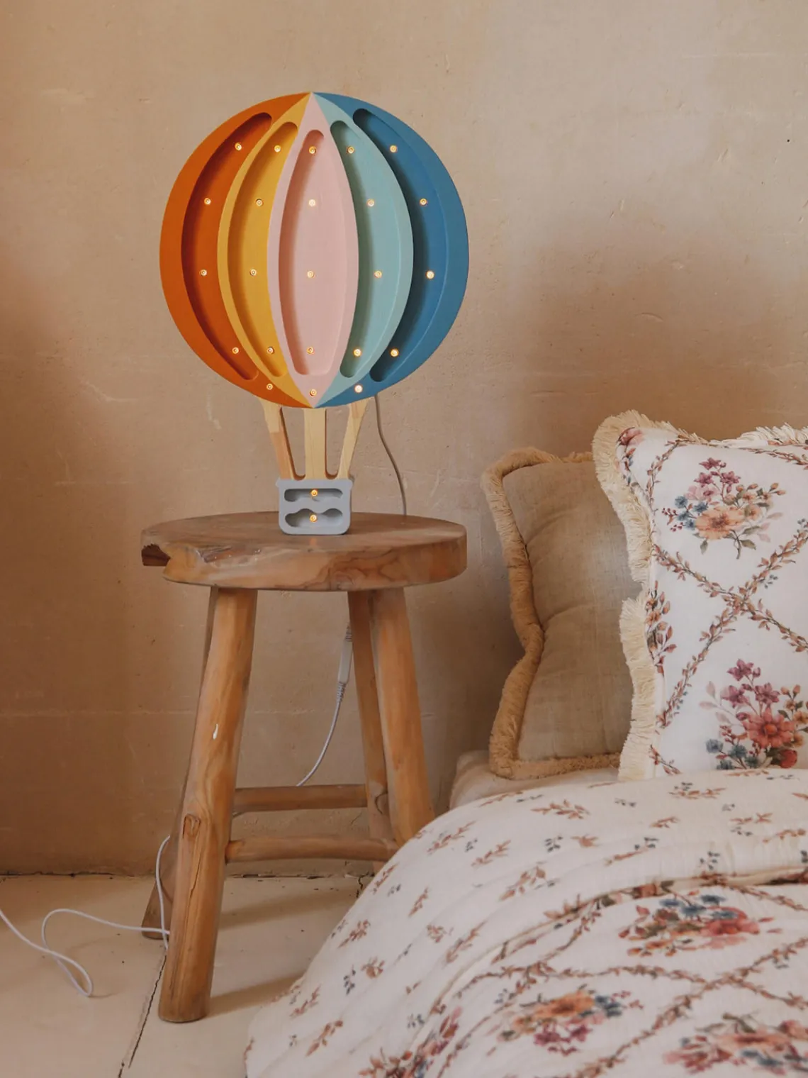 Decoración Infantil|Lámparas Infantiles>Little Lights Lámpara infantil LED artesanal regulable con función de temporizador Hot Air Baloon Multicolor