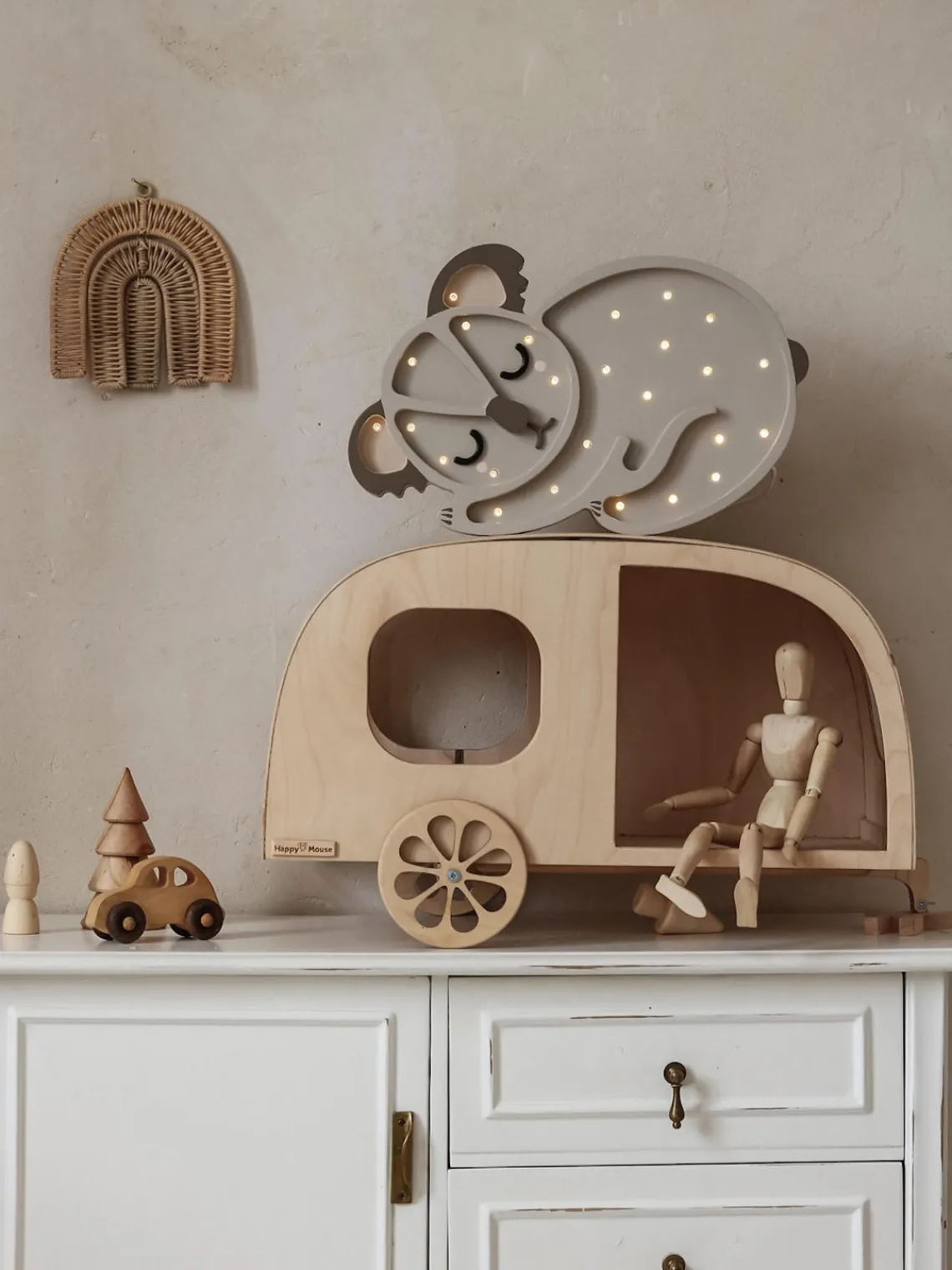 New Lámpara infantil LED artesanal regulable Koala, con función de temporizador Niños Decoración Infantil|Lámparas Infantiles