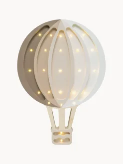 Decoración Infantil|Lámparas Infantiles>Little Lights Lámpara infantil LED artesanal regulable Hot Air Baloon, con función de temporizador y control remoto Taupe, beige claro, blanco