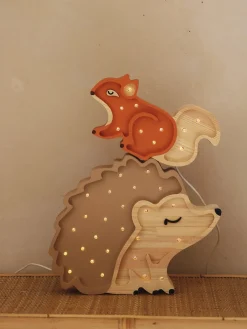Lámpara infantil LED artesanal regulable con función de temporizador Hedgehog Niños Lámparas Infantiles|Decoración Infantil