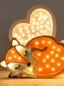 Lámparas Infantiles|Lámparas Infantiles>Little Lights Lámpara infantil LED artesanal regulable Fox, con función de temporizador y control remoto