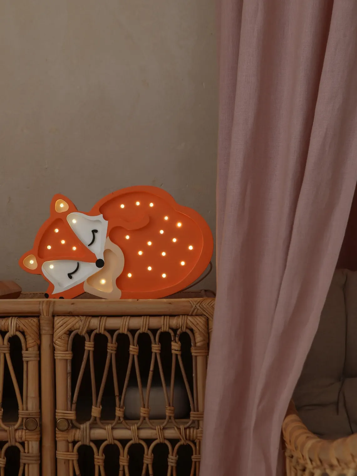 Lámparas Infantiles|Lámparas Infantiles>Little Lights Lámpara infantil LED artesanal regulable Fox, con función de temporizador y control remoto
