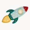 Hot Lámpara infantil LED artesanal regulable Space Rocket, con función de temporizador Niños Decoración Infantil|Lámparas Infantiles