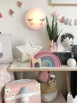 Decoración Infantil|Lámparas Infantiles></noscript>Little Lights Lámpara infantil LED artesanal regulable Star, con función de temporizador