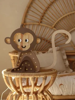 Decoración Infantil|Lámparas Infantiles>Little Lights Lámpara infantil LED artesanal regulable con función de temporizador y control a mando Monkey