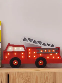 Sale Lámpara infantil LED artesanal regulable Fire Truck, con función de temporizador y mando a distancia Niños Decoración Infantil|Lámparas Infantiles