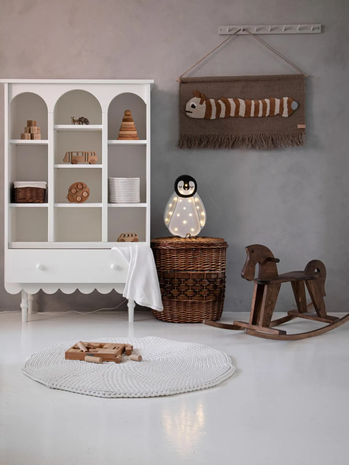 New Lámpara infantil LED artesanal regulable Baby Penguin, con función de temporizador Niños Decoración Infantil|Lámparas Infantiles