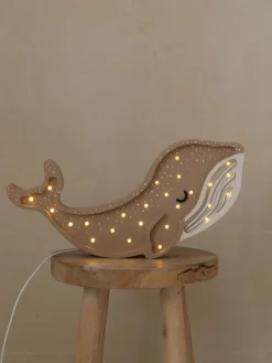 Decoración Infantil|Lámparas Infantiles>Little Lights Lámpara infantil LED artesanal regulable con función de temporizador y control remoto Whale