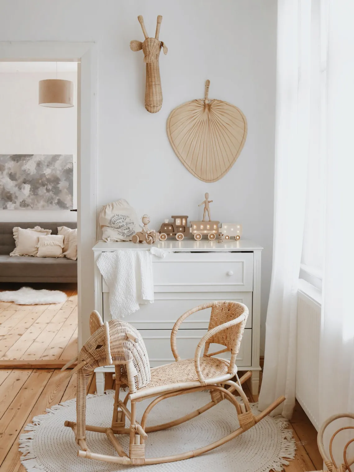 Lámparas Infantiles|Lámparas Infantiles>Little Lights Lámpara infantil LED artesanal regulable Train, con función de temporizador y control remoto