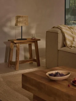 New Lámpara LED solar para interior/exterior con pantalla de ratán Kyra Lámparas De Mesa De Exterior|Lámparas De Techo