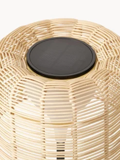 Lámpara LED solar para interior/exterior con pantalla de ratán Kyra Lámparas De Pie Para Exterior|Lámparas De Techo