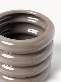 Maceteros|Jarrones></noscript>Westwing Collection Maceta de gres pequeña Rudi, 16 cm Taupe brillante